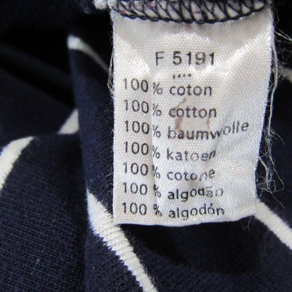 Lacoste Navy Blue Striped Long Sleeve Dress w/ Pockets Cotton Size 34 - Picture 8 of 9